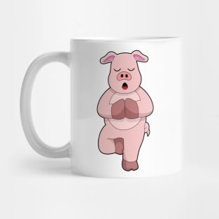 Pig at Yoga on a Leg Mug